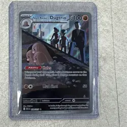 Team Rocket's Dugtrio Pokemon TCG Card Fighting Stage 1 Holo Rare 100 HP 239/217 - Image 1
