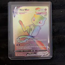 Pokemon Card Mew VMAX Rainbow Secret Rare Holo Fusion Strike 268/264 NM - Image 1
