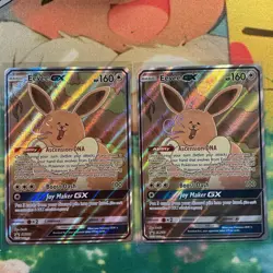 Pokemon TCG Eevee-GX SM Black Star Promo Holo Card - Image 1