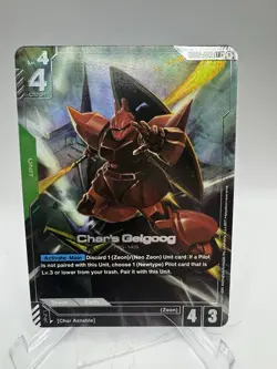 Gundam Card Game Char's Gelgoog GD01-023 LR+ Alt Art - Image 1