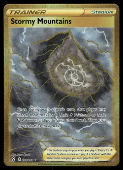 Stormy Mountains (Secret) NM 232/203 SWSH07: Evolving Skies Pokemon Card - Image 1