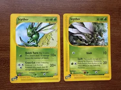 Pokemon TCG Scyther Aquapolis Uncommon Card 57&106/147 & Tyrogue - Image 1