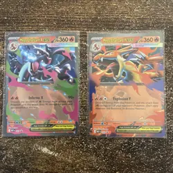 Pokemon TCG - Mega Charizard X ex + Mega Charizard Y ex 2 Card Promo Set | NM - Image 1