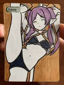 Altered Art MTG Magic Card - Frieren - Hand Painted Anime Manga Waifu Alter - Image 1