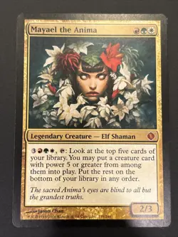 Mayael the Anima Shards of Alara Mythic Rare Mtg Magic LP - Image 1