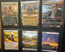 Lot Of 6 Jurassic Park World MtG Ian Malcolm Elie And Alan Command Tower Ixalan - Image 1
