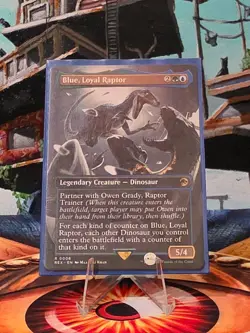 Blue, Loyal Raptor (Borderless) Universes Beyond: Jurassic Pikachu World... - Image 1