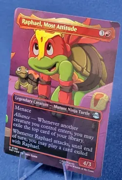 Raphael, Most Attitude Borderless FOIL Teenage Mutant Ninja Turtles TMNT MTG B - Image 1