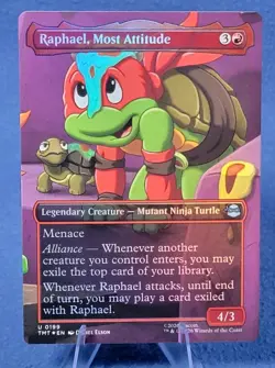 Raphael, Most Attitude Borderless FOIL Teenage Mutant Ninja Turtles TMNT MTG B - Image 2