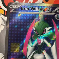Pokemon TCG Paradox Rift - Iron Valiant EX 225/182 Full Art Holo M/NM🔥 - Image 3