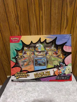 (1) Pokemon Ascended Heroes First Partners Deluxe Pin Coll. Box New Sealed - Image 1