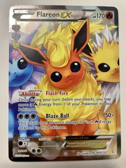 Pokemon TCG Flareon EX Ultra Rare Holo Full Art Card RC28/RC32 Generations - Image 1