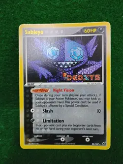 SABLEYE 2005 Pokemon EX DEOXYS REVERSE HOLO 23/107 RAW Ready To GRADE 🔥 - Image 2