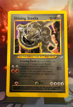 Shining Steelix Neo Destiny 112/105 (2002) Secret Rare Holo Pokemon - Image 1