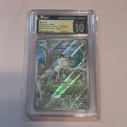 CGC Pristine 10 Meowth 106/094 Illustration Rare Holo Phantasmal Flames Pokemon - Image 1