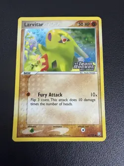 Pokemon TCG Larvitar EX Team Rocket Returns 62 Reverse Holo Common NM - Image 1