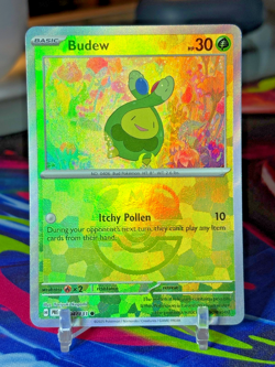 Pokemon TCG Prismatic Evolutions BUDEW 004/131 **MASTER BALL Holo - Image 1