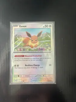 Pokemon Prismatic Evolutions Eevee Master Ball 074/131 Reverse Holo Rare - Image 2