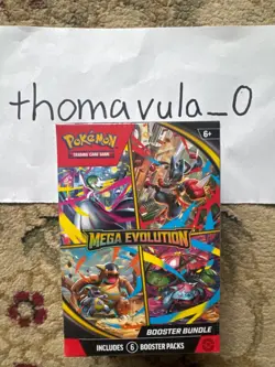 Sealed Pokemon TCG: Mega Evolution Booster Bundle (6 Booster Packs) - Image 1