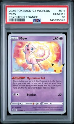 2024 Pokemon TCG Mew 011/025 25th Celebrations Worlds 2023 PSA 10 POP 13! RARE! - Image 1