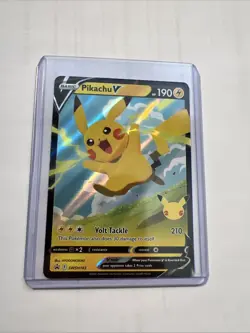 Pokemon Pikachu V Promo Full Art Holo Sword & Shield SWSH143 190 HP - Image 1