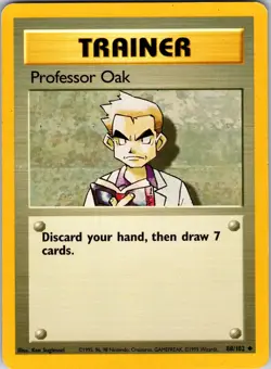 Professor Oak 088/102 Base Set Pokemon LP Normal - Image 1