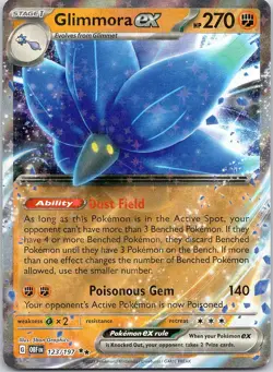 Glimmora ex 123/197 Double Rare Obsidian Flames Pokemon Holo Near Mint - Image 1