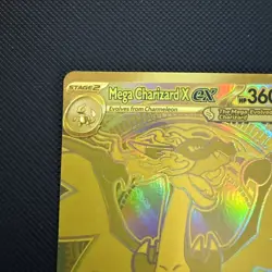 Pokemon TCG Gold Hyper Rare Mega Charizard X EX 130/094 Phantasmal Flames NM- - Image 3