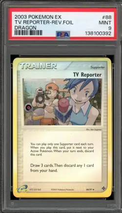 Pokemon TV Reporter EX Dragon Reverse Holo #88 PSA 9 Mint - Image 1