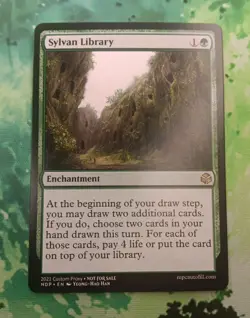 Custom Game Card-Sylvan Library-MP Condition - Image 1
