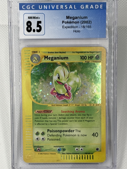 CGC 8.5 Meganium 18/165 Expedition Holo 2002 Pokemon WOTC Slab - Image 1