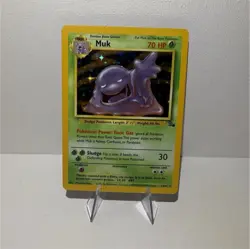 Pokemon Muk Fossil Holo Rare Unlimited English 1999 70 HP 13/62 WOTC Card - Image 1