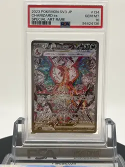 💎 PSA 10 Charizard ex SAR 134/108 SV3 📈 Ruler Black Flame Japanese Pokemon - Image 1