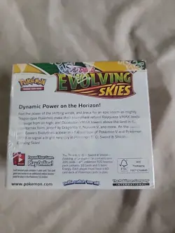 Pokemon Sword & Shield Evolving Skies Booster Box Case Fresh #2 Small Tear - Image 3