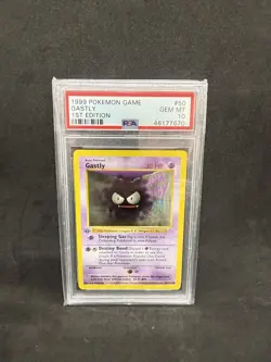PSA 10 Gastly 1ST EDITION SHADOWLESS 1999 Pokemon Base Set #50/102 Gem Mint - Image 1