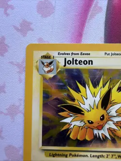 Pokemon TCG Jolteon Holo Rare Card 4/64 NM/LP No Symbol Error - Image 2