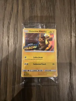 Detective Pikachu Holo SM190 Promo Sealed Pokemon Card - Image 1