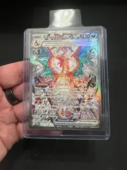 Pokemon Charizard ex Special Illustration Rare Full Art Holo 223/197 SV03 NM+ - Image 1