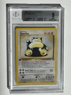1999 Pokemon Jungle 1st Edition #027 Snorlax BGS 9 - Image 1