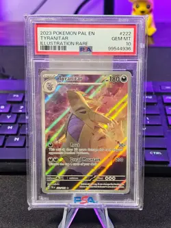 2023 Pokemon TYRANITAR 222/193 Illustration Rare EN Paldea Evolved 💎 PSA 10 💎 - Image 1
