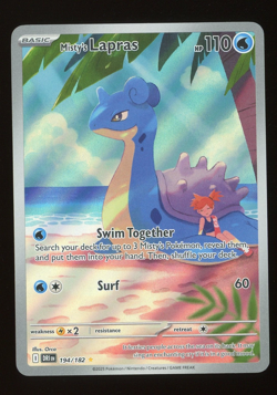2025 Pokemon TCG Misty's Lapras Destined Rivals Holo Illustration RARE 194/182 - Image 1