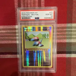 2016 Pokemon XY Evolutions Porygon Reverse Foil Holo #71 PSA 10 - Image 1