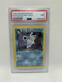 2000 Pokemon Rocket 1st Edition Dark Blastoise - Holo #3 PSA Mint 9 - Image 1