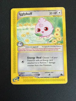 Pokemon Skyridge Igglybuff 67/144 E Series non holo common - RARE - HP - Image 1