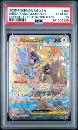 2025 POKEMON MEG EN-MEGA EVOLUTION #182 MEGA KANGASKHAN EX PSA 10 - Image 1
