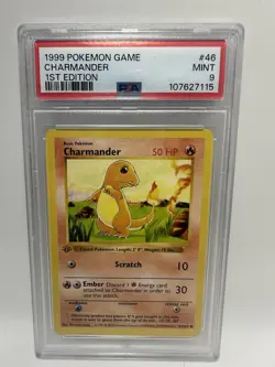 1999 Pokemon Game 1st Edition Charmander #46 PSA 9 MINT - Image 2