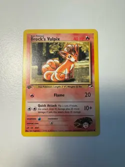 Pokemon TCG Brock's Vulpix #73/132 Gym Heroes 1st Edition LP/NM - Image 1
