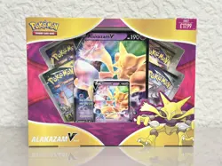 Pokemon TCG Alakazam V Box New And Factory Sealed 4 Booster Packs Evolving Skies - Image 1
