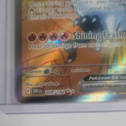 Pokemon Ethan's Ho-Oh EX 209/182 Sv10 Destined Rivals Ultra Rare Full Art Holo - Image 2
