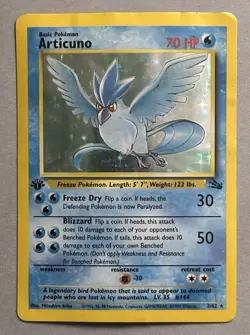 Pokemon TCG 1st Edition Articuno 2/62 Fossil Holo 1999 - Image 1